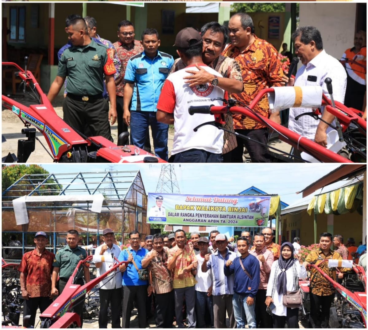 Wali Kota Binjai Serahkan Bantuan Alsintan Kepada Kelompok Tani