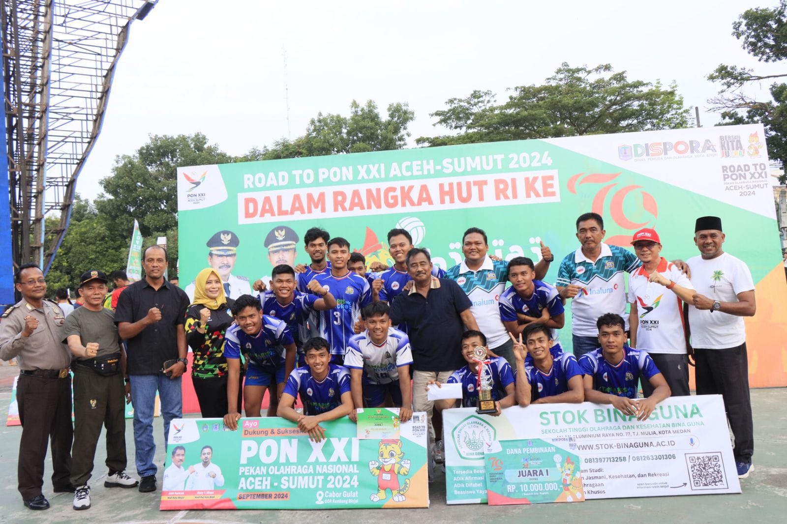 Wali Kota Binjai Resmi Tutup Turnamen Bola Voli Putra