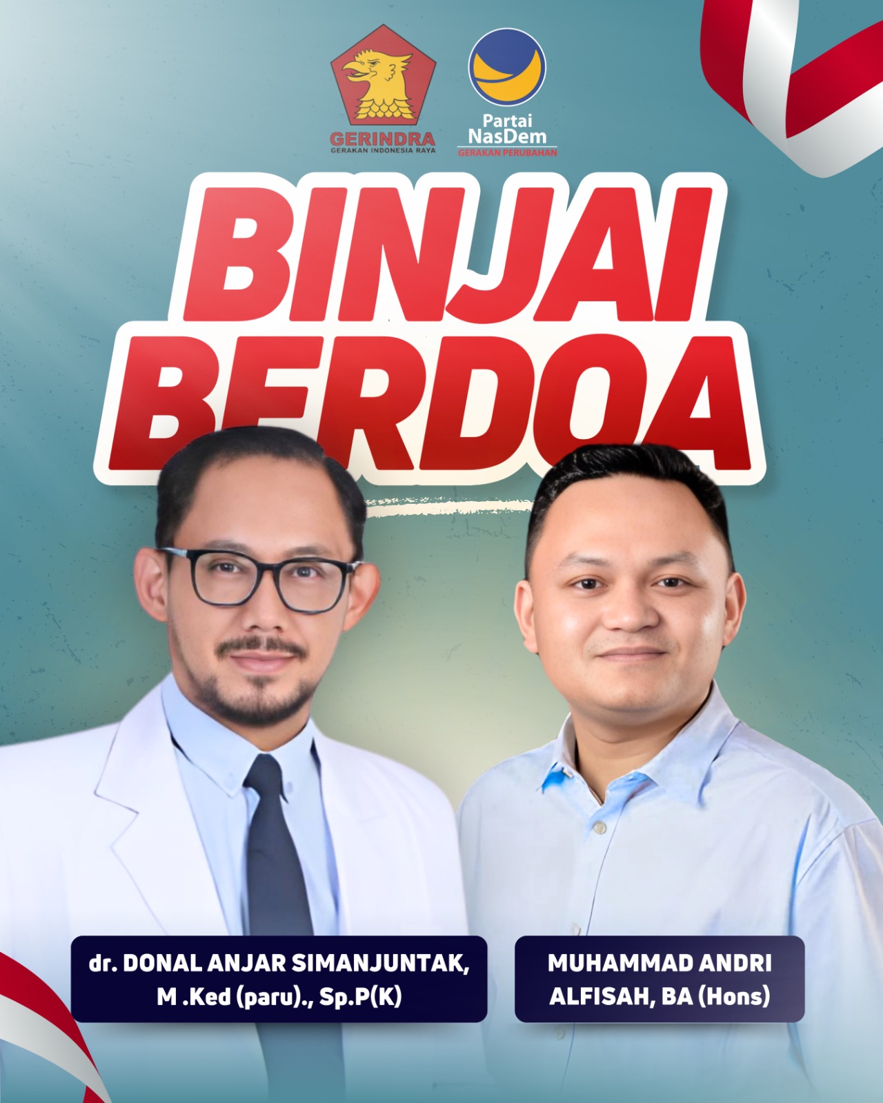 Pasangan Donal – Andri Siap Menjalankan Program Prabowo Gibran Di Kota Binjai