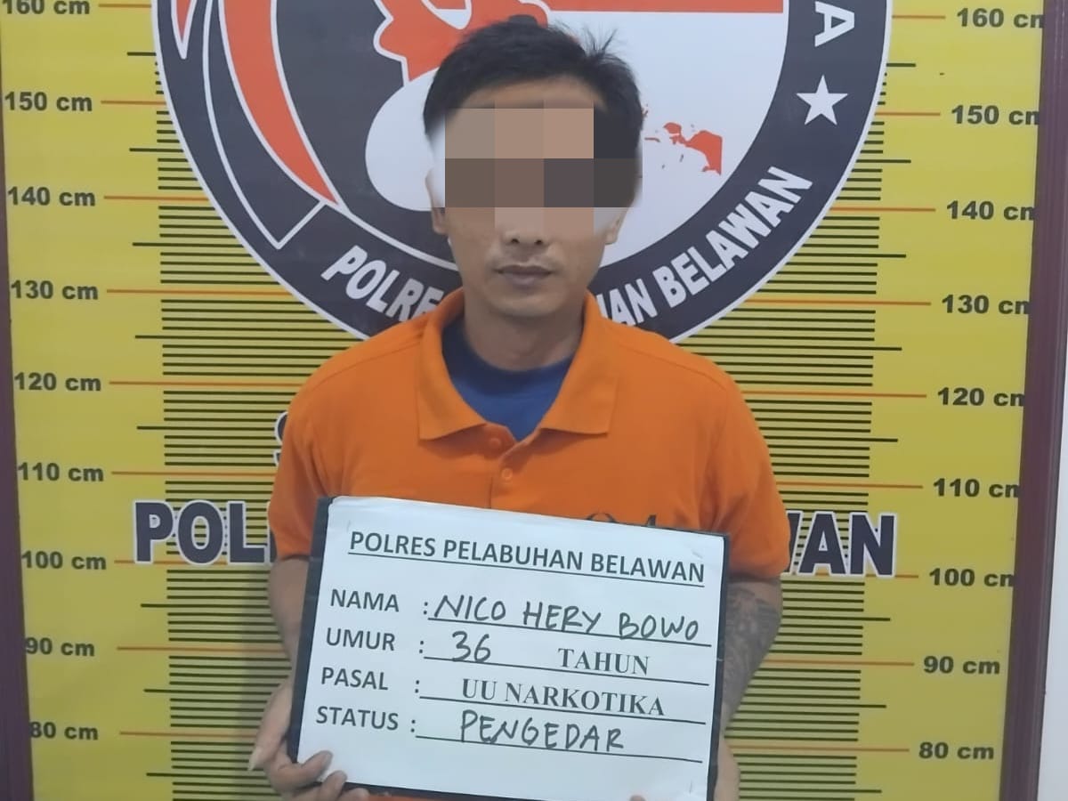 Sat Narkoba Polres Pelabuhan Belawan Ringkus Pengedar Narkoba di Pasar 6 Desa Helvetia