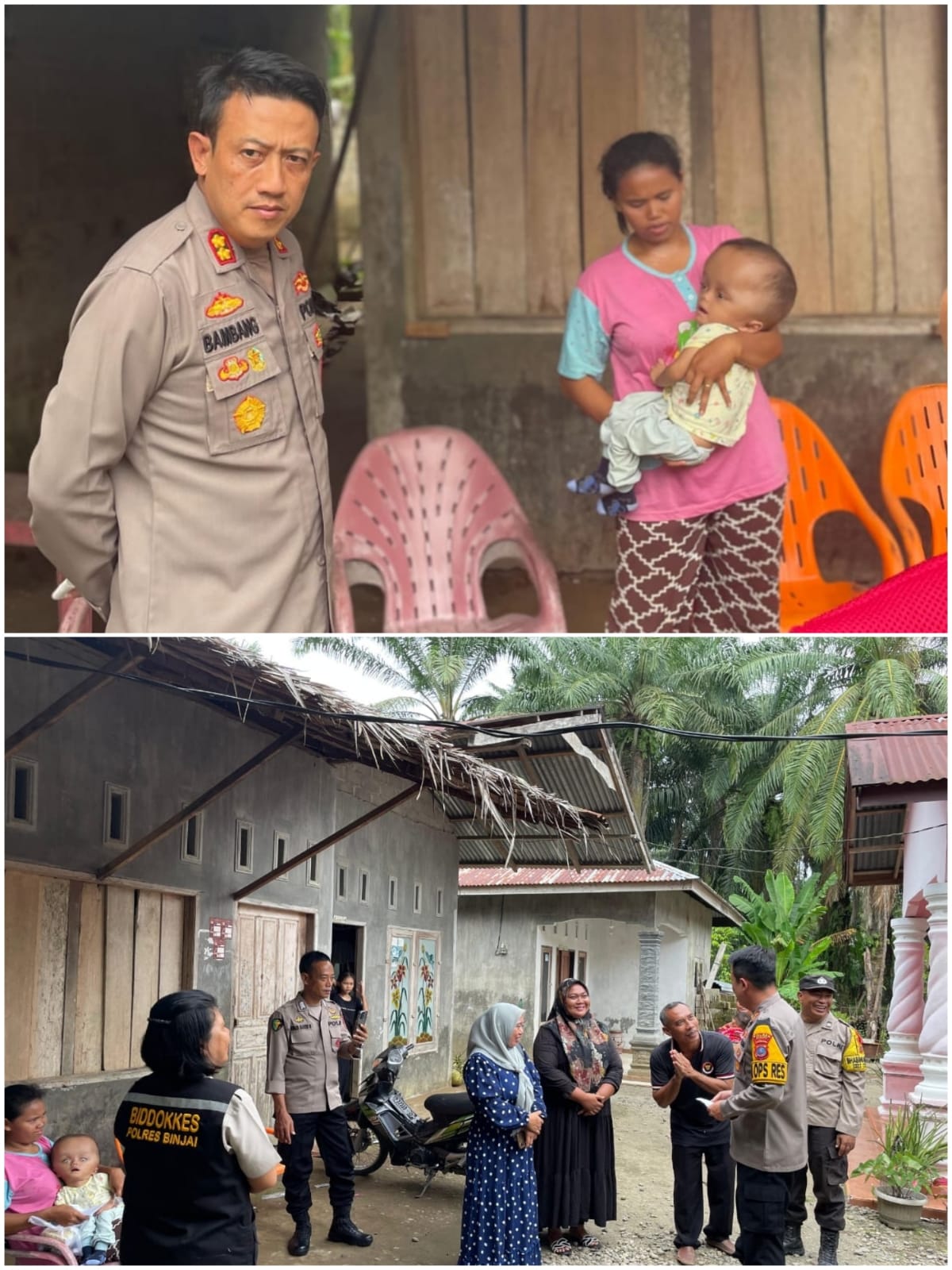 Kapolres Binjai Jenguk Warga Yang Sakit