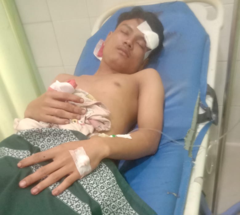 Warga Mabar Dibegal Jari Nyaris Putus Kepala Dibacok