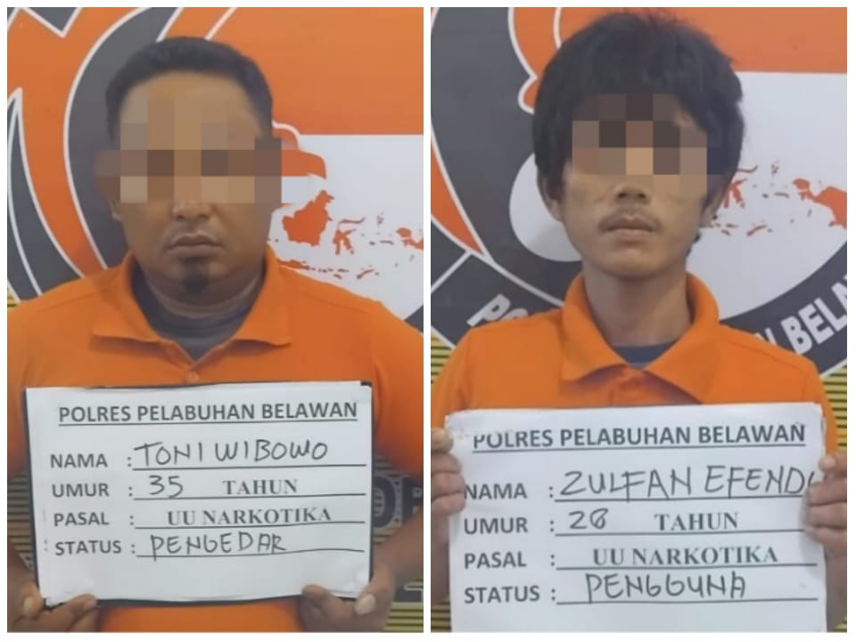 Tim Patroli Gabungan Polres Pelabuhan Belawan Ringkus Dua Pengedar Siputih