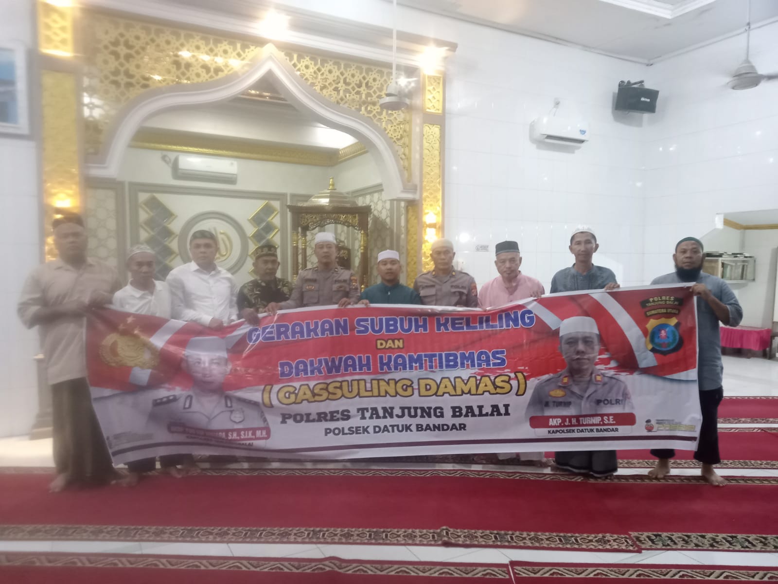 Polres Tanjung Balai Melaksanakan Gassuling Damas di Masjid Nurul Ikhwan
