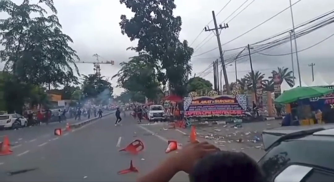 Pelantikan Grib Kota Medan Diserang Genk Motor, 2 Anggota Grib Luka-Luka 