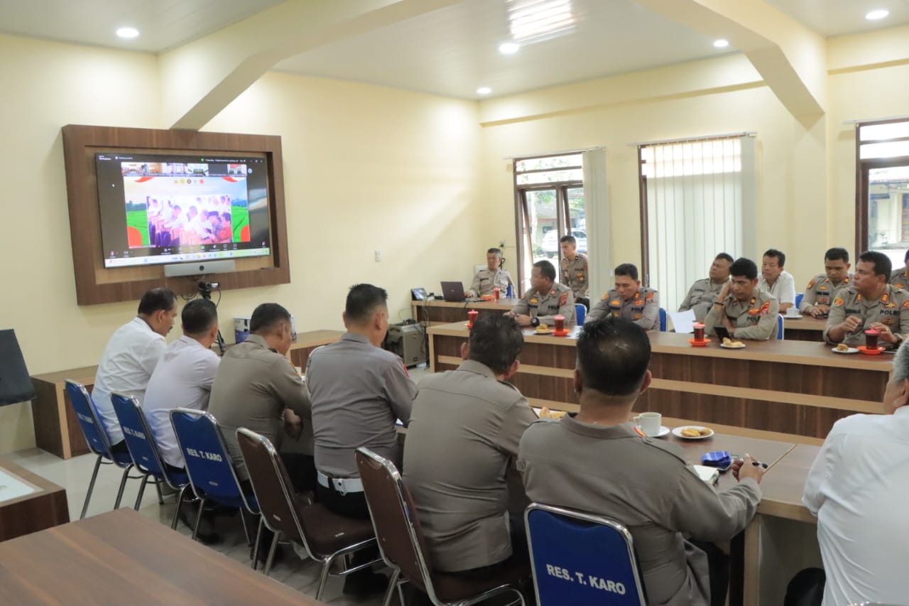 Polres Tanah Karo Bersama Dinas Pertanian Kabupaten Karo Ikuti Launching Gerakan Nasional Pangan Merah Putih