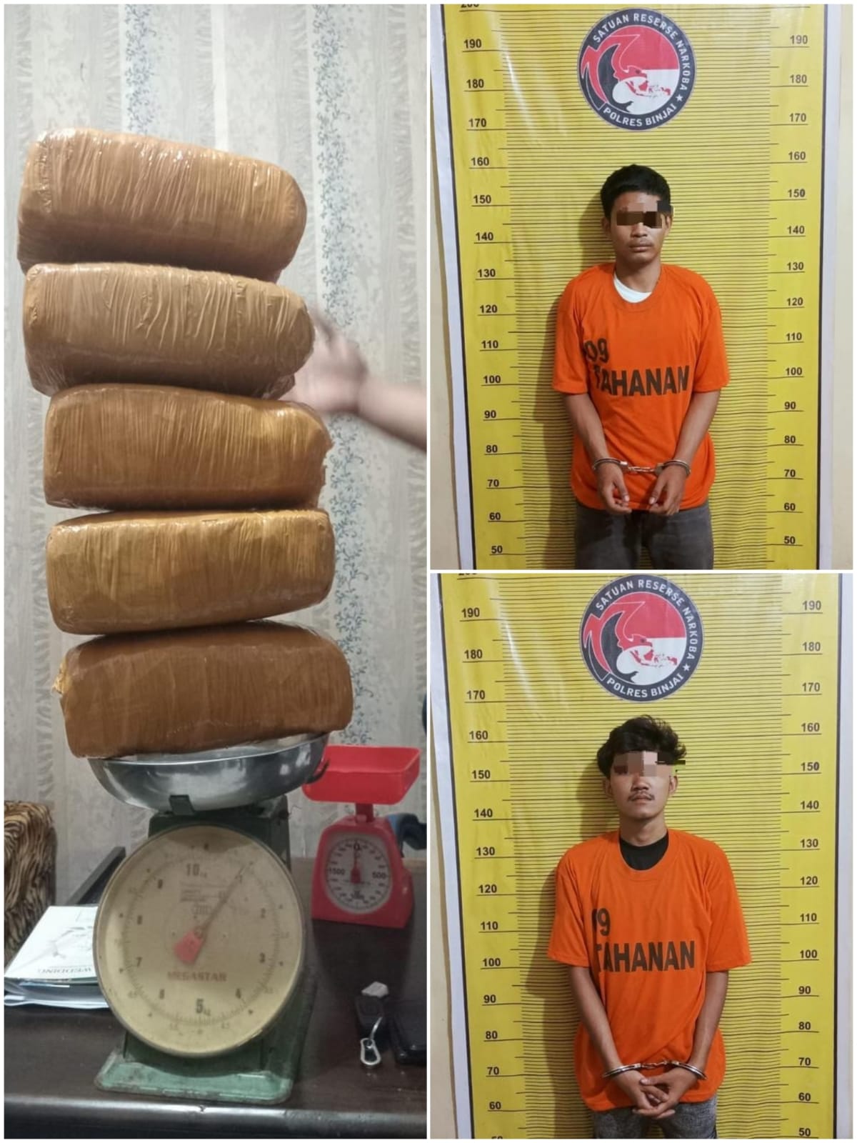Pikul Ganja Dari Aceh Tenggara, Dua Pria Diringkus Polres Binjai