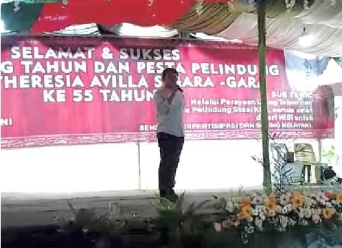 Romi Purba Ajak Jemaat Gereja St.Theresia Avila Dukung Penuh Paslon ADIL