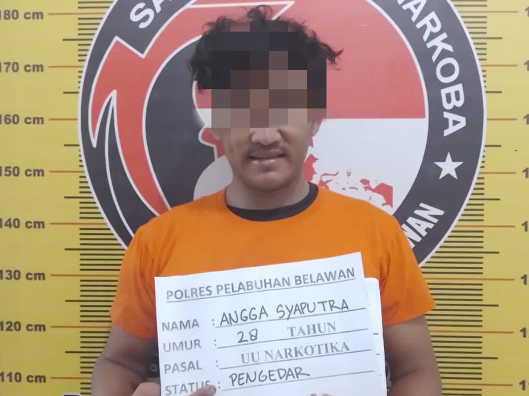 Sat Narkoba Polres Pelabuhan Belawan Ringkus Pengedar Siputih di Pematang Johar