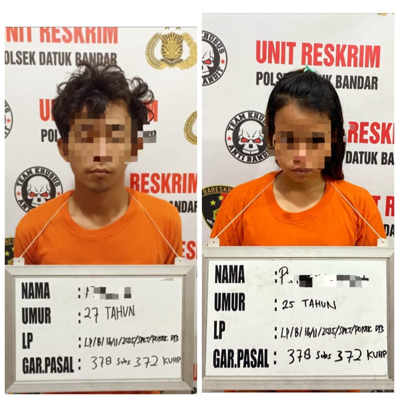 Polres Tanjung Balai Berhasil Menangkap Perempuan Pelaku Penggelapan di Kecamatan Madoge Asahan