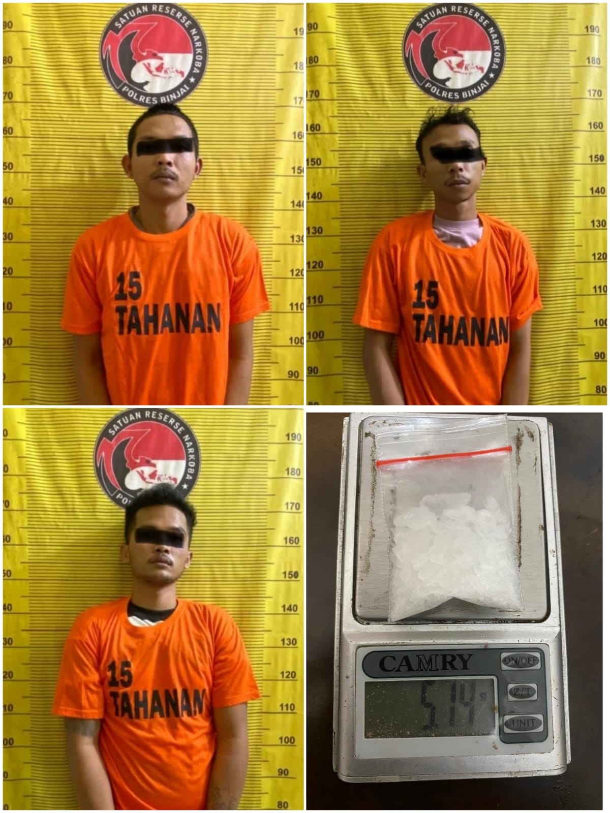 Bawa Sabu, Tiga Sekawan Di Tangkap Satres Narkoba Binjai