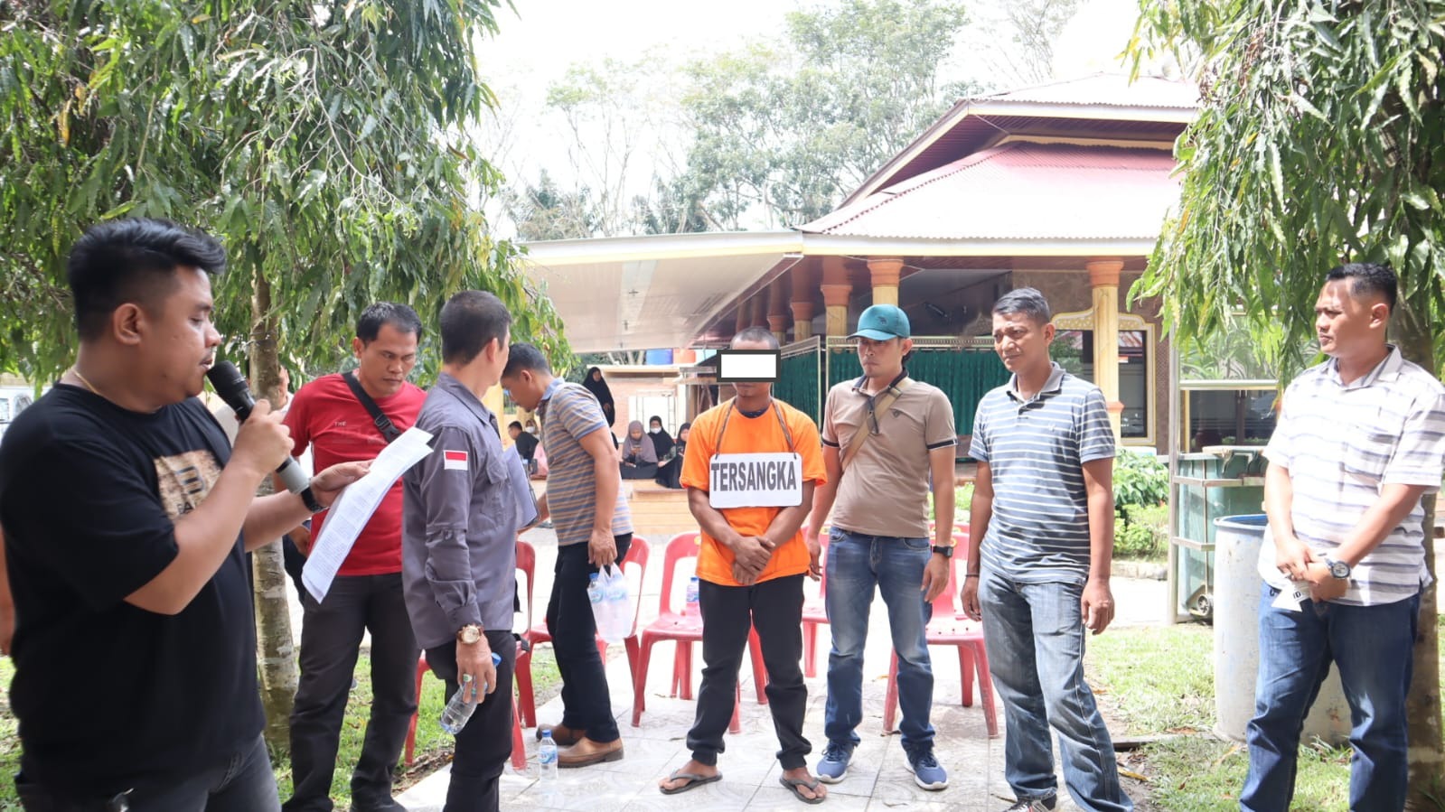 24 Adegan, Polres Langkat Gelar  Rekonstruksi Kasus Pembunuhan Sujarwo