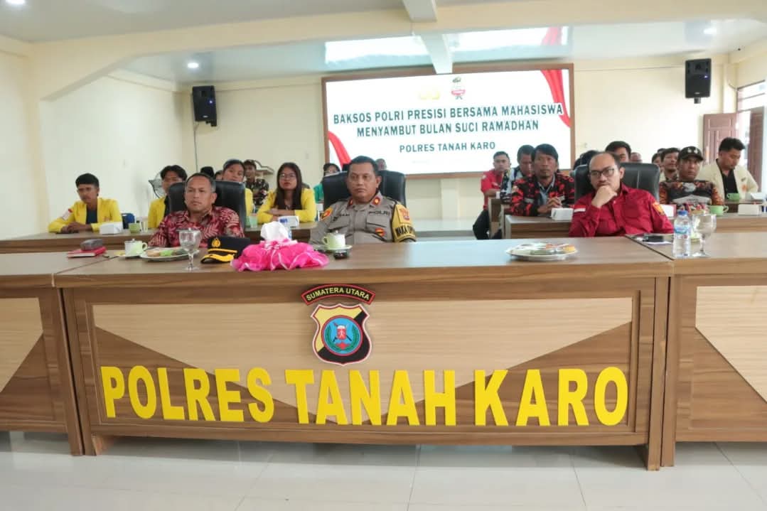 Polres Tanah Karo Gelar Bakti Sosial Polri Presisi Bersama Mahasiswa Dan Tokoh Pemuda Sambut Bulan Suci Ramadan
