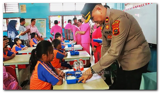 Polres Pelabuhan Belawan Melaksanakan Program MBG di SD Negeri 060965