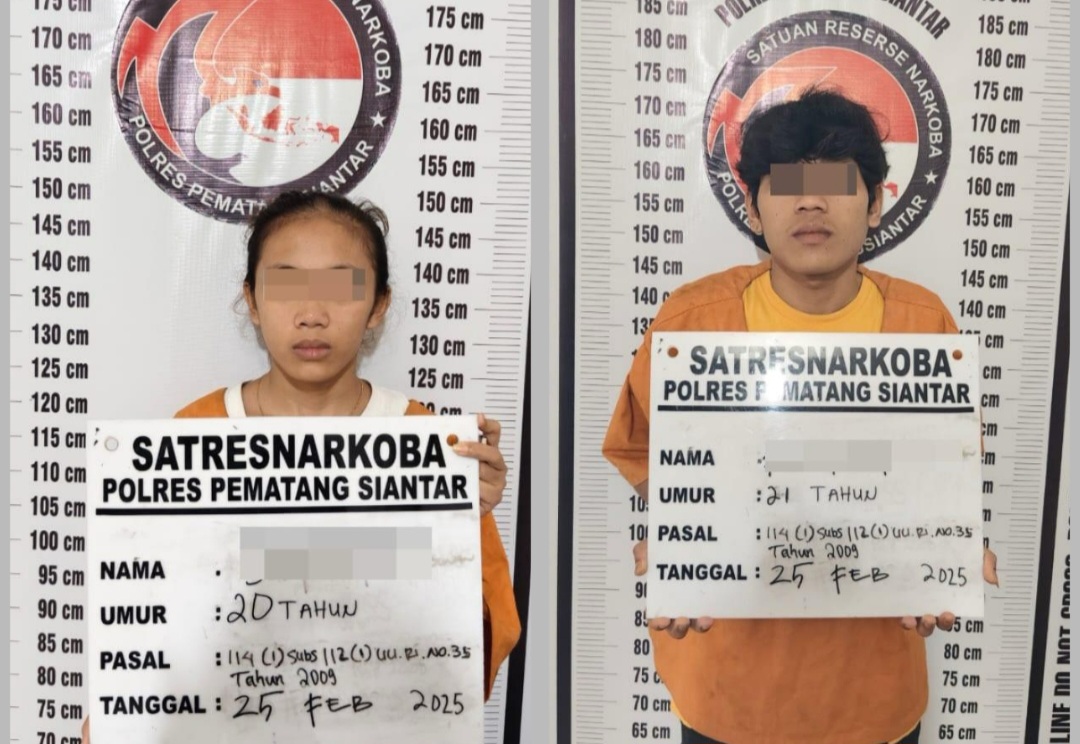 Sempat Kabur, Sepasang Kekasi Kompak Jual Sabu Di Siantar