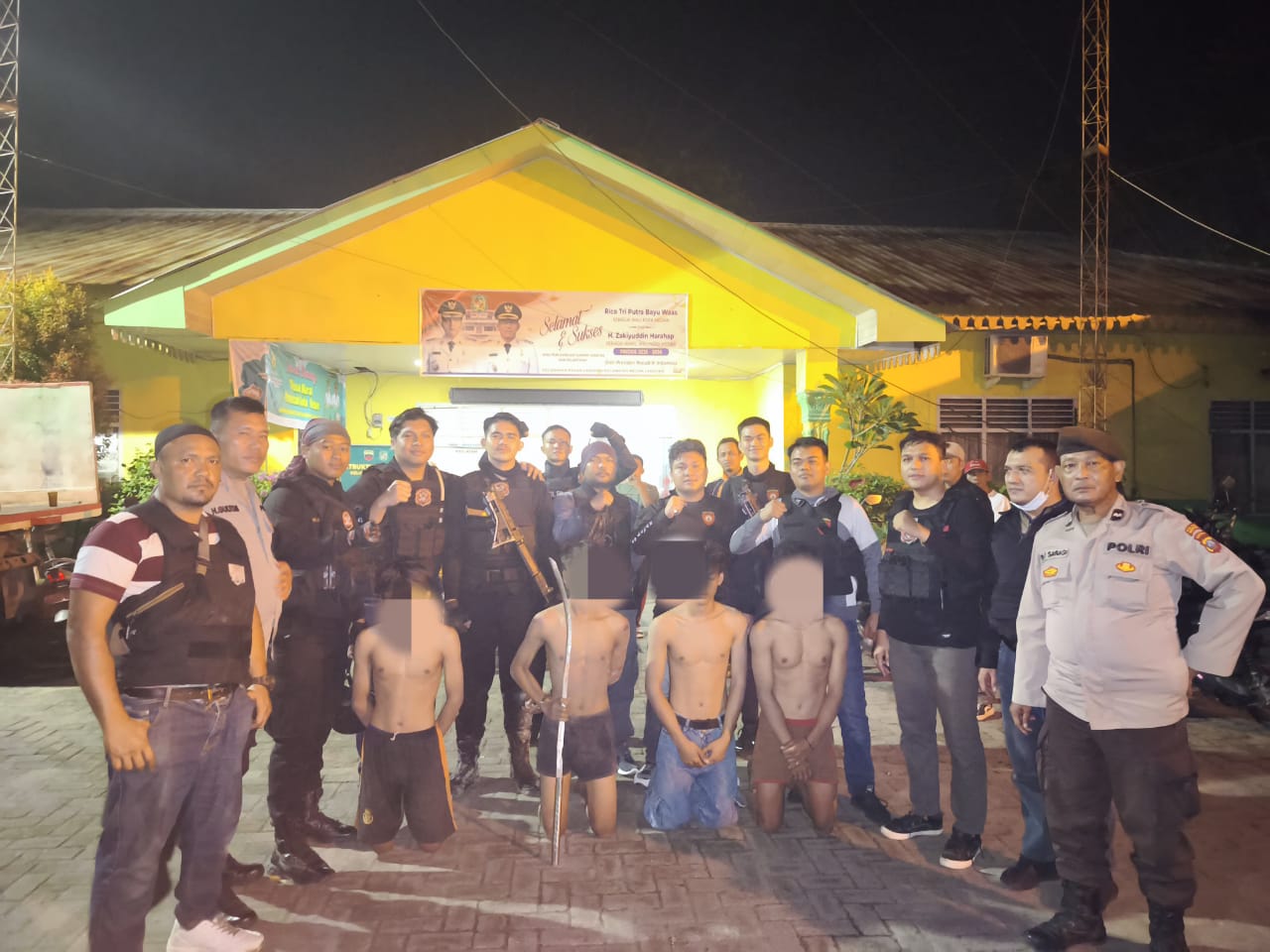Tim Macan Polres Pelabuhan Belawan Terkam 4 Pelaku Tawuran di Jalan Yong Panah Hijau