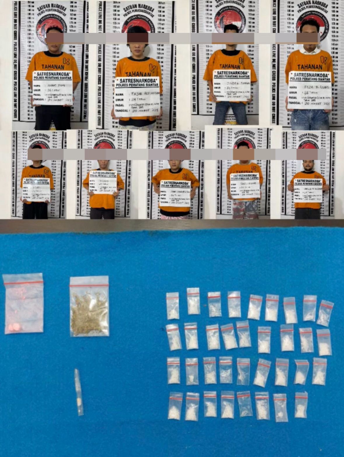 Rumah Kontrakan Paung “Bos Parengkol” Di Siantar Digrebek, 9 Orang Diamankan