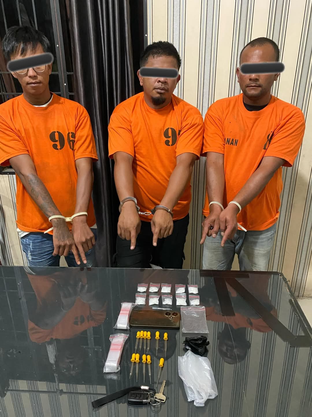 Polisi Tangkap Tiga Pengedar Narkoba di SPBU Kacaribu