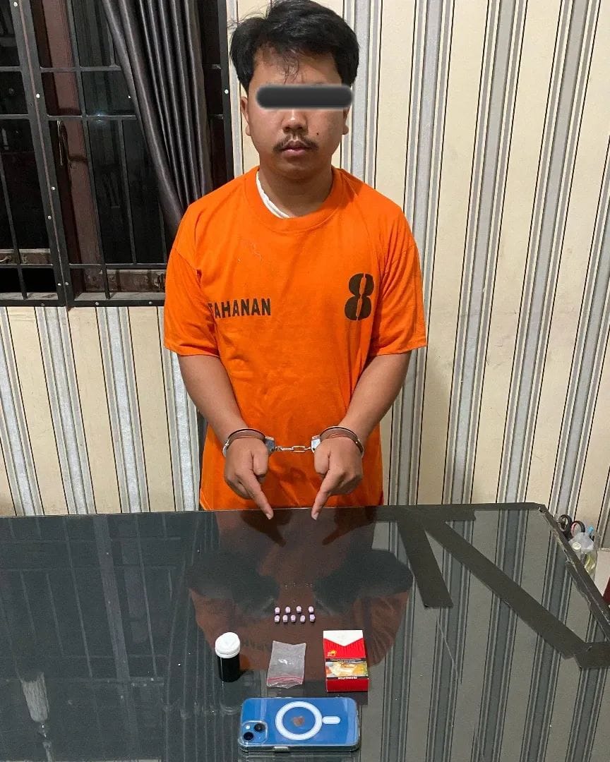 Satresnarkoba Polres Tanah Karo Tangkap Pemuda Miliki Ekstasi