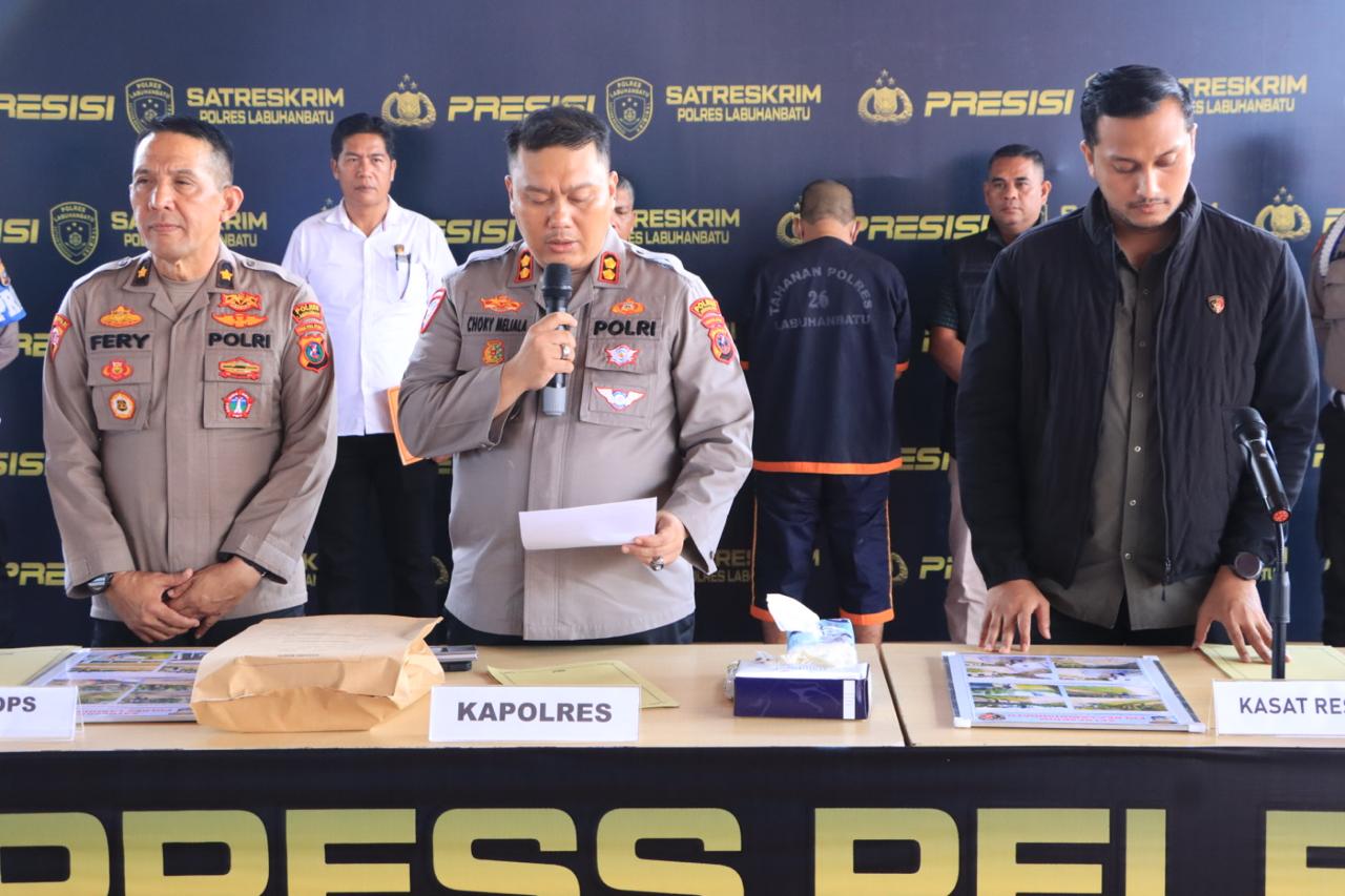 Korupsi Ratusan Juta APBDesa, Mantan Kades DiLabura Ditahan Polres Labuhanbatu