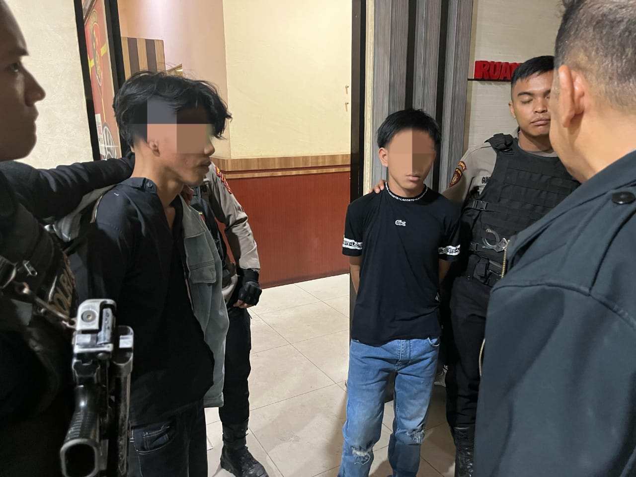 Polres Pelabuhan Belawan Tangkap Dua Terduga Pelaku Tawuran di Jalan Selebes