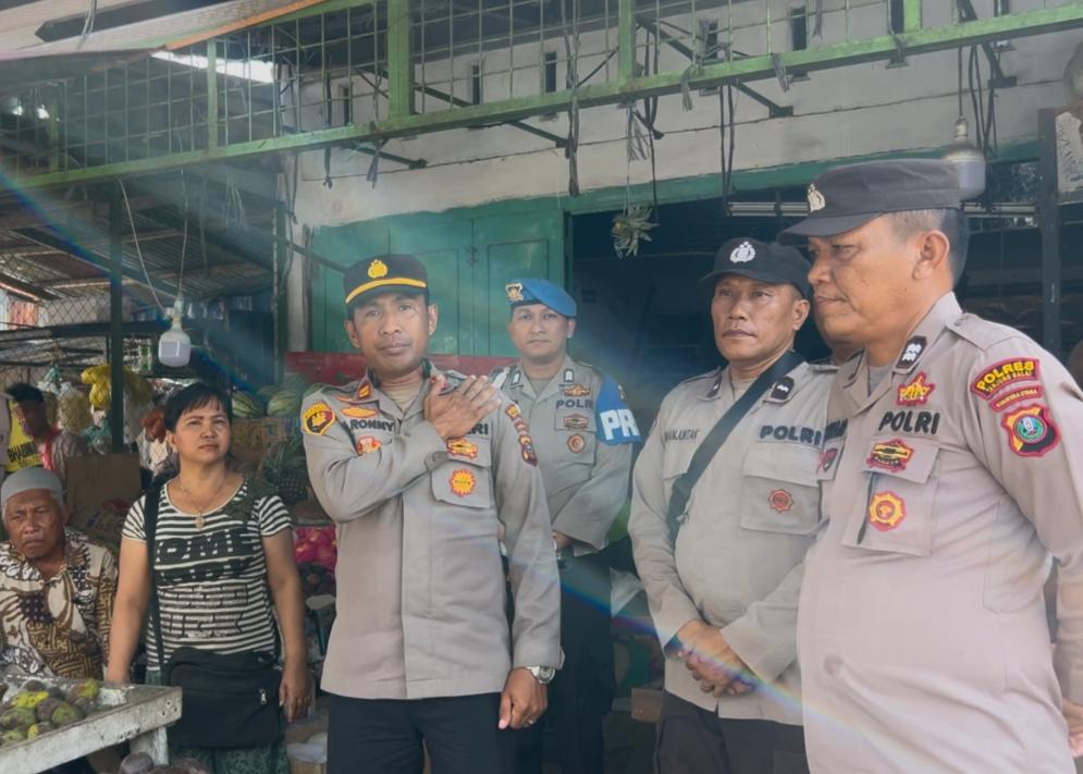 Polsek Tanjungbalai Utara Himbau Pedagang di Pasar Segera Lapor ke Polisi Jika Ada Gangguan Premanisme