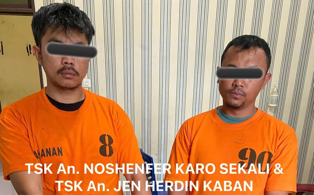 Dua Pengedar Sabu Dtangkap Satres Narkoba Polres Tanah Karo di Ladang Desa Kandibata