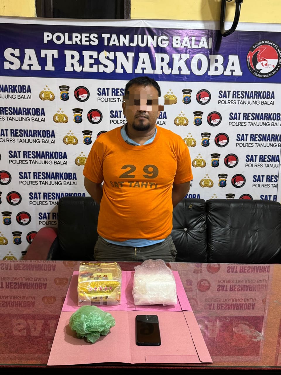 Polres Tanjung Balai Amankan Bandar Sabu Dengan Barang Bukti 1000 Gram