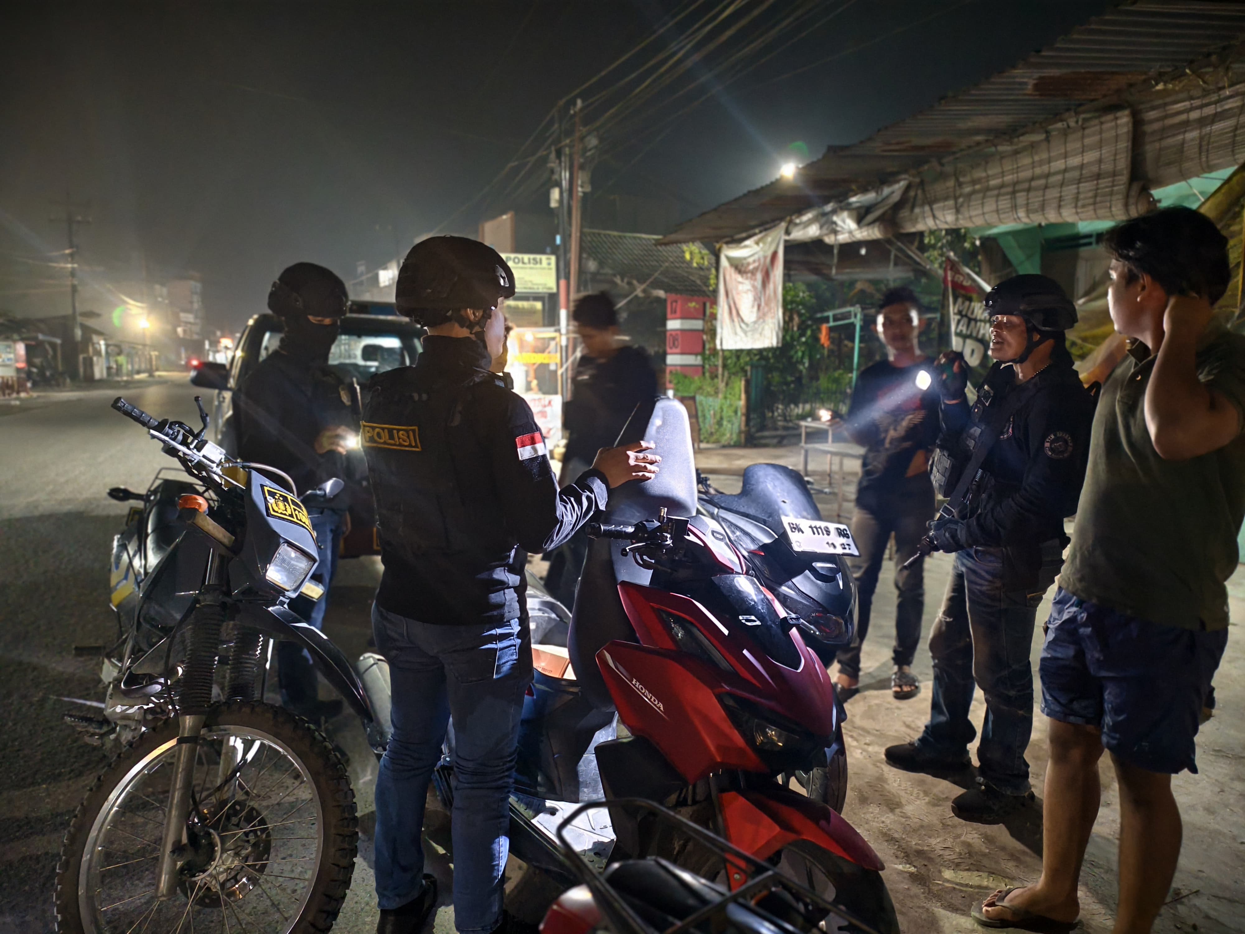 Tim Spartan Polres Tanjung Balai Patroli  Cegah Kejahatan Jalanan dan Gangguan Kamtibmas