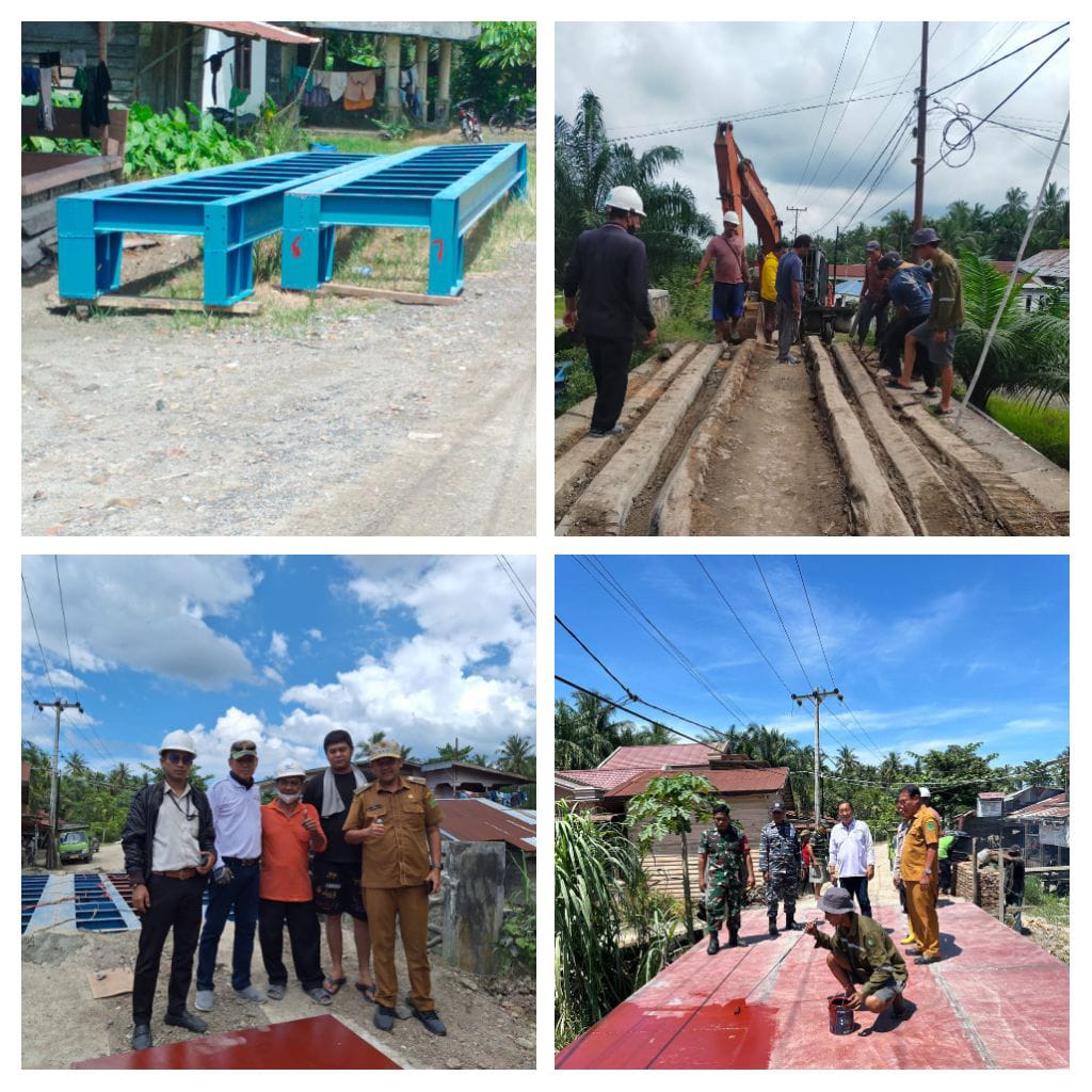 Pengusaha SG Grup Perbaiki Titi Jembatan Dijatuhan Golok Desa Simandulang Labura