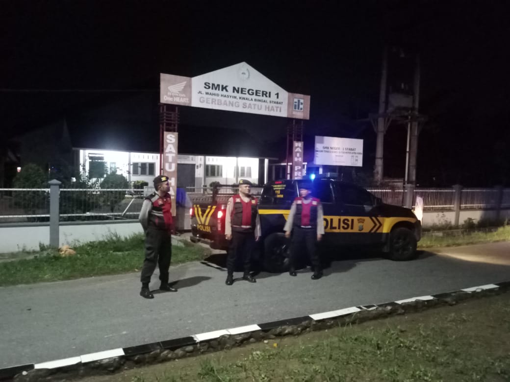 Cegah Kriminalitas.Sat Samapta Polres Langkat Patroli Malam