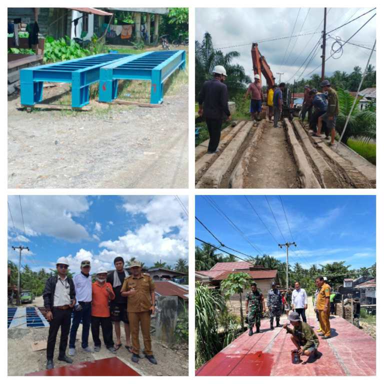 Pengusaha SG Grup Perbaiki Titi Jembatan di Dusun Jatuhan Golok Desa Simandulang Kec Kualuh Leidong