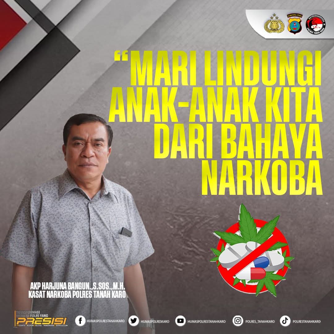 Kasat Narkoba Polres Tanah Karo Ajak Masyarakat Lindungi Anak Dari Bahaya Narkoba