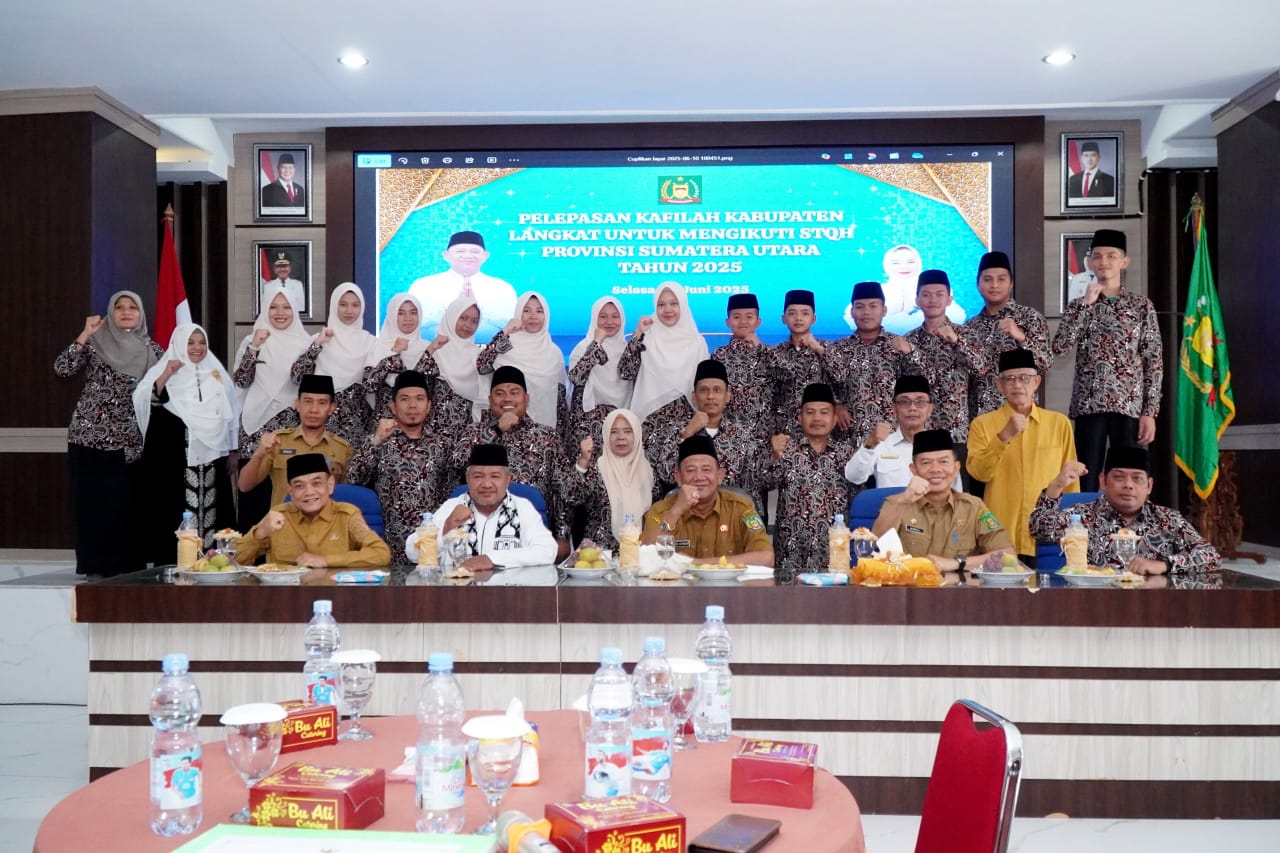Bupati Langkat Lepas 14 Kafilah STQH, Jadikan Al-Qur’an Sebagai Nafas Kehidupan