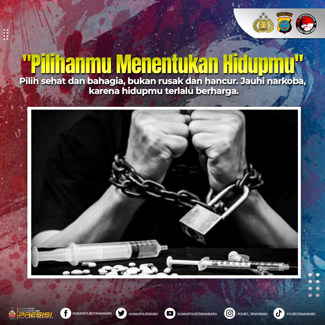Polres Tanah Karo Ajak Masyarakat Pilih Hidup Sehat & Bahagia, Jauhi Narkoba