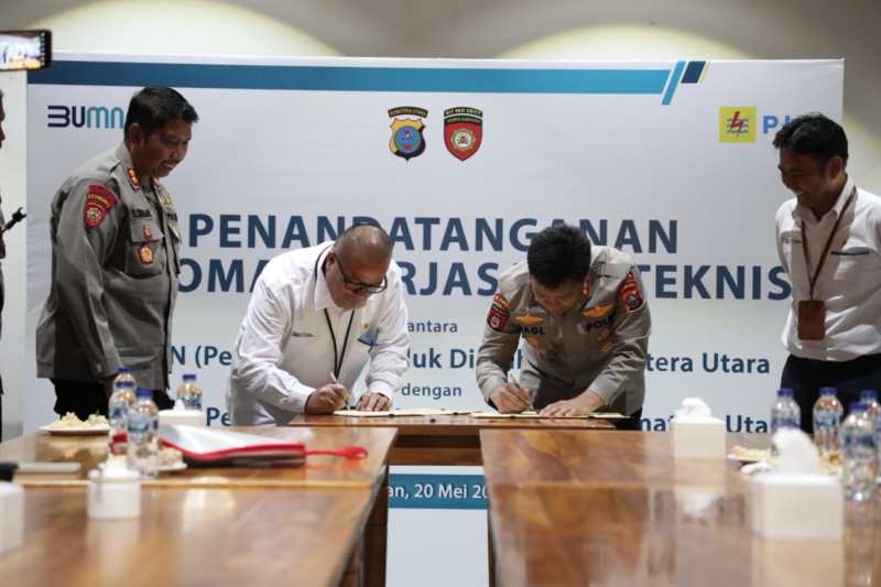 PLN UID Sumatera Utara Perkuat Kolaborasi dengan Polda Sumut melalui PKS Pam Obvit Bidang Kelistrika