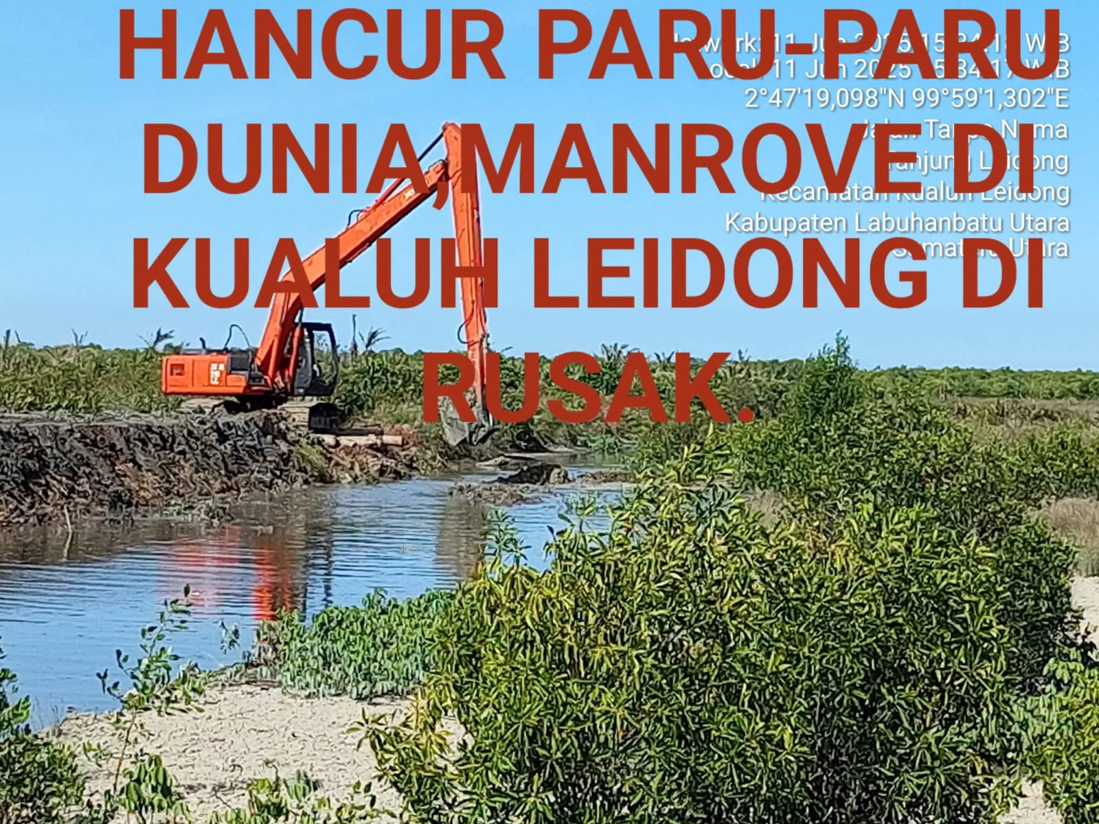 GEMPAR, BPSKL Sumut Bertele-Tele Untuk Memberikan Sangsi Kepada Pemilik IUPHKM Yang Melakukan Pengerusakan Ekosistem Mangrove 