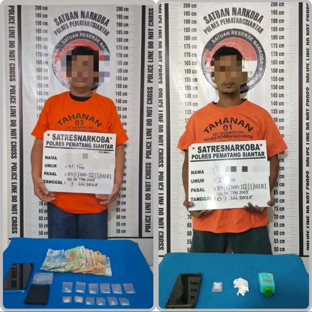 Polisi Ringkus 2 Pengedar Sabu Dari Lokasi Berbeda Di Siantar