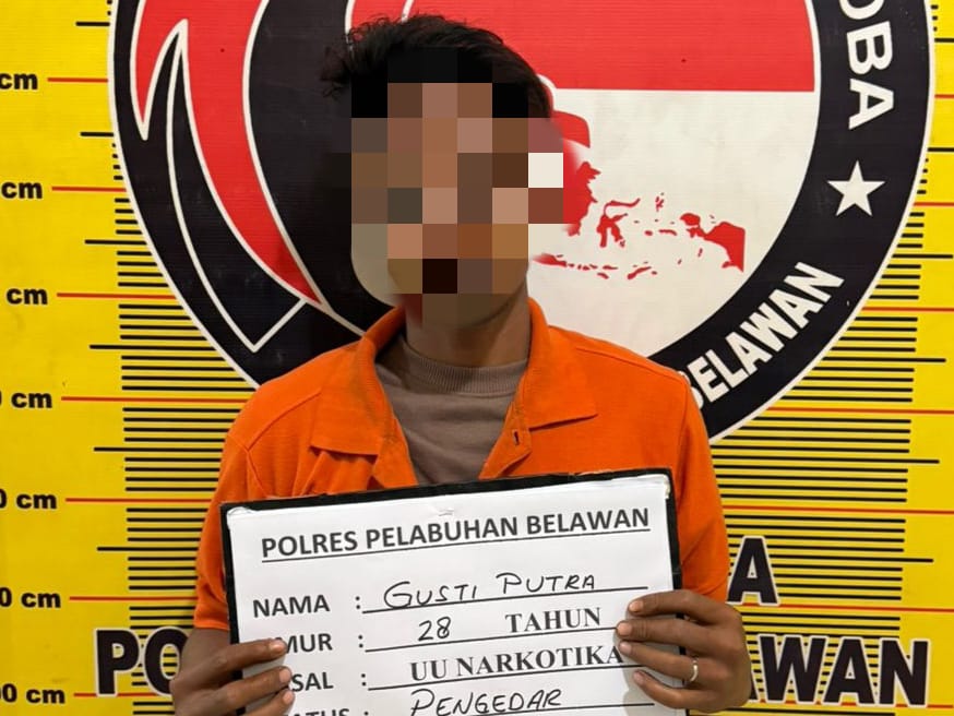 Sat Narkoba Polres Pelabuhan Belawan Ringkus Pengedar Sabu di Kota Bangun
