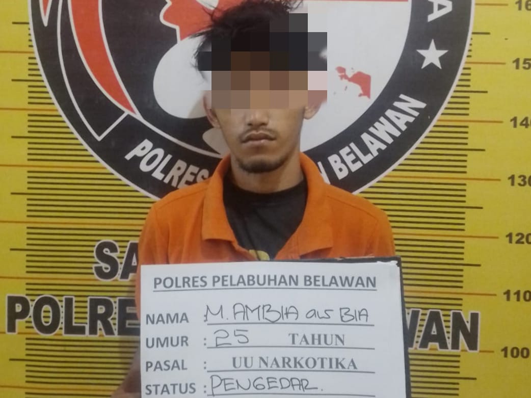 Sat Narkoba Polres Pelabuhan Belawan Ringkus Pengedar Narkoba di Desa Lama