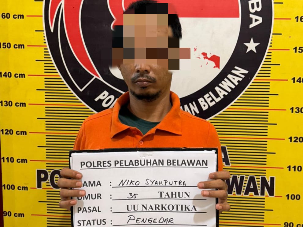 Sat Narkoba Polres Pelabuhan Belawan Ciduk Pengedar Narkoba di Titi Papan