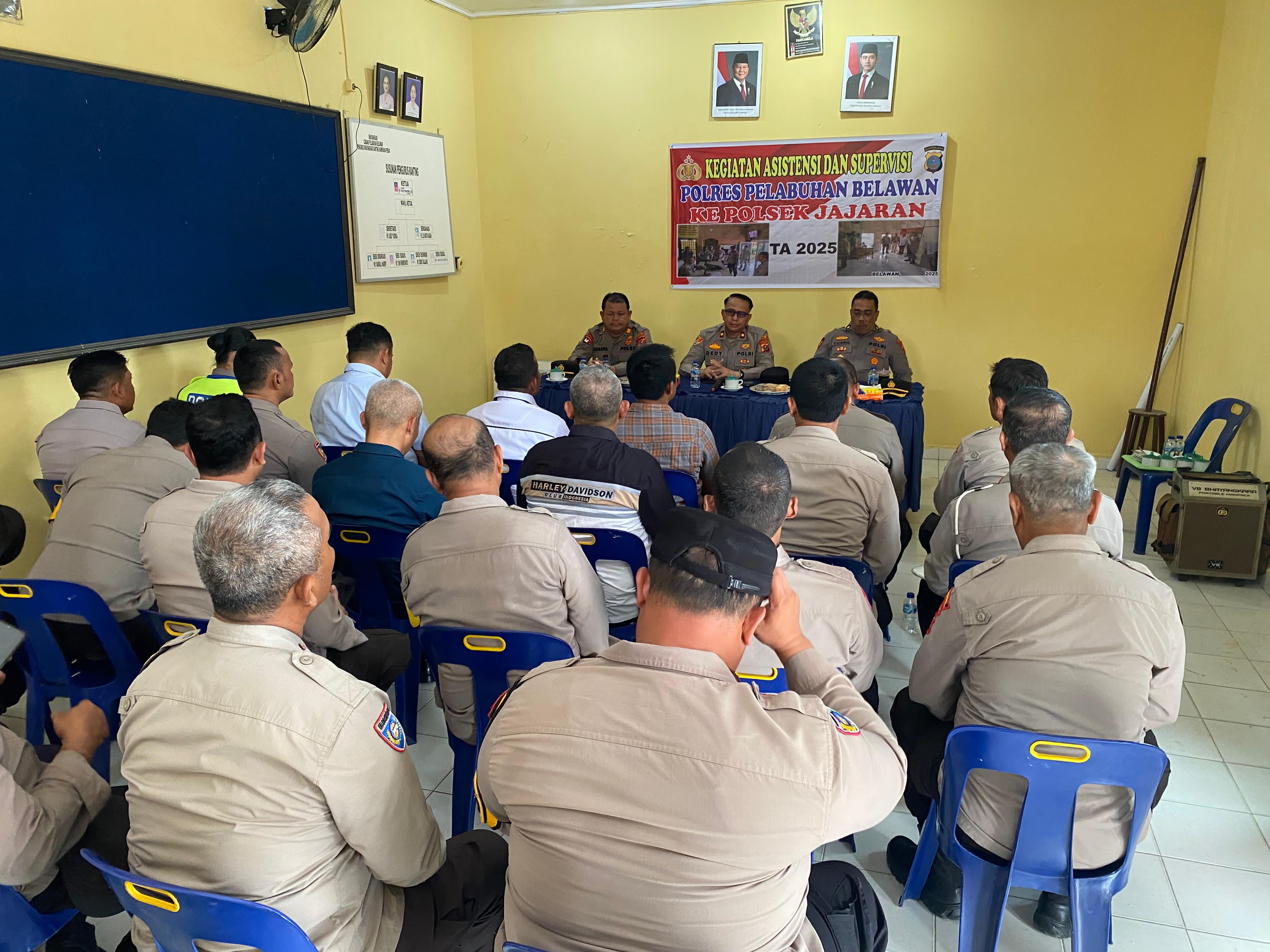 Wakapolres Pelabuhan Belawan Supervisi dan Asistensi ke Polsek Hamparan Perak