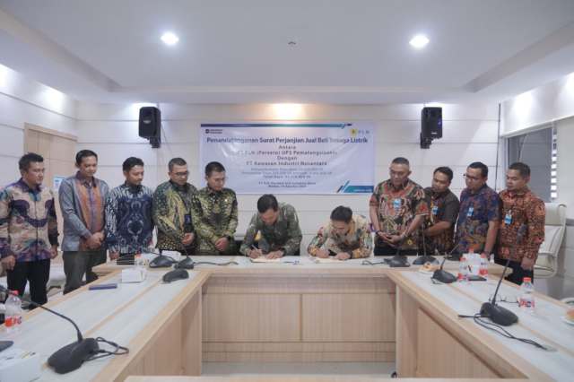 Penandatanganan Perjanjian Jual Beli Tenaga Listrik dengan total daya 32,51 MVA, Kamis (14/8/2025).