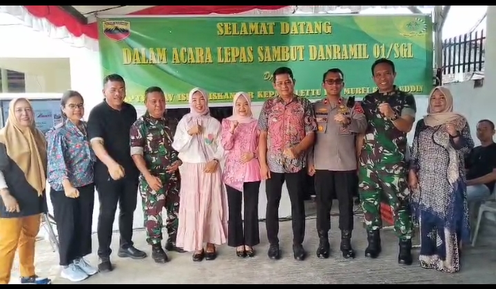 Acara Lepas Sambut Danramil 01/SGL Berlangsung Khidmat Dan Penuh Keakraban