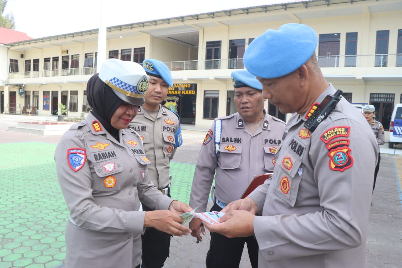 Polwan Polres Tanah Karo Gelar Pekan Disiplin Sambut Hari Jadi Polwan Ke-77