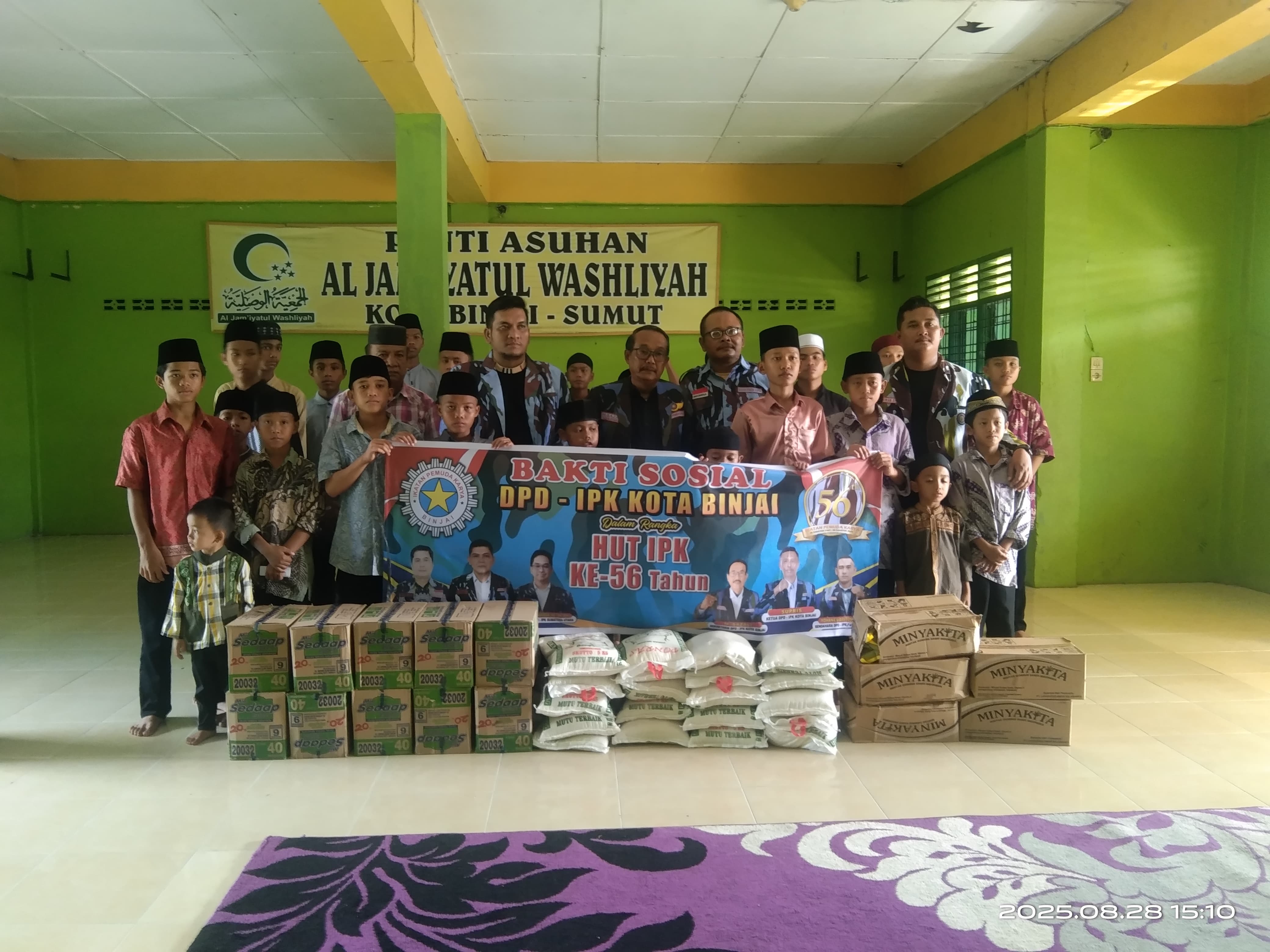 Semarakkan HUT Ke 56, DPD IPK Kota Binjai Gelar Baksos Bagikan Sembako