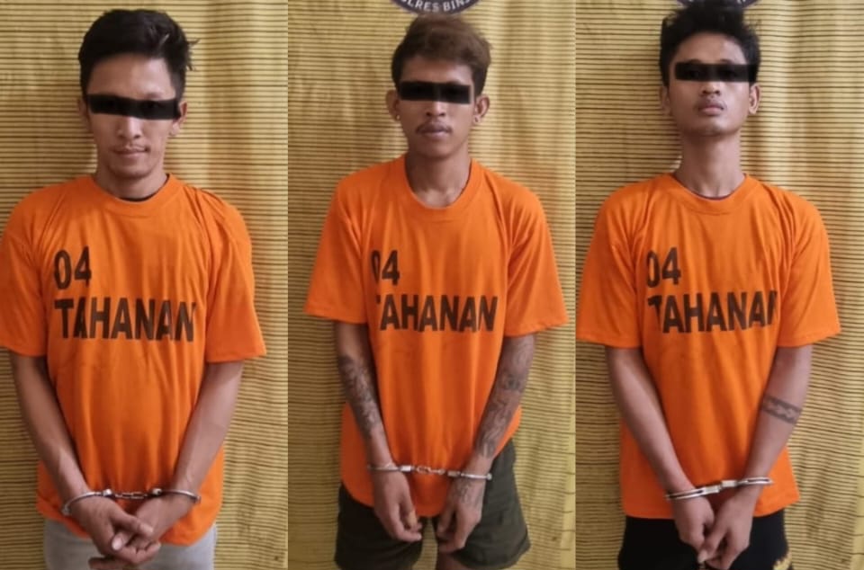 Edarkan Sabu, Tiga Warga Binjai Timur Ditangkap
