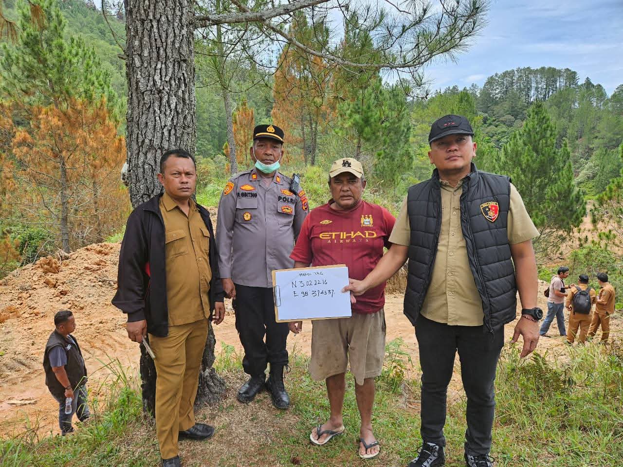 Polres Tanah Karo Cek Lokasi Dugaan Ilegal Logging di Kecamatan Juhar