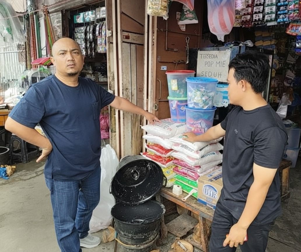 Kanit Ekonomi Polres Siantar Cek Harga Besar di Pasar Tradisional