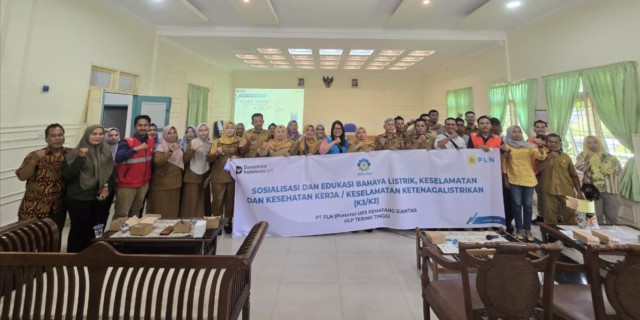 PLN UID Sumut Gelar Sosialisasi Bahaya Listrik dan Edukasi K3/K2 di Tebing Tinggi